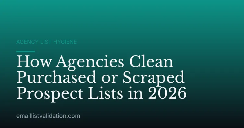 How Agencies Clean Purchased or Scraped Prospect Lists in 2026