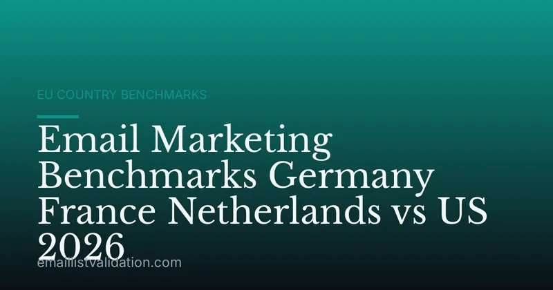 Email Marketing Benchmarks Germany France Netherlands vs US 2026