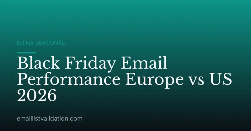 Black Friday Email Performance Europe vs US 2026