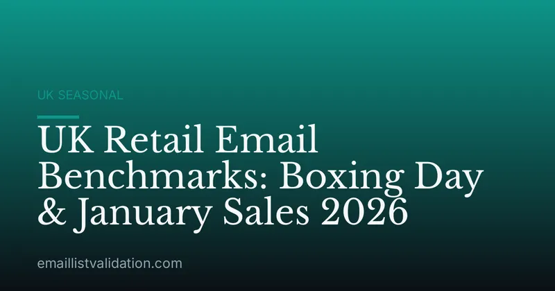 UK Retail Email Benchmarks: Boxing Day & January Sales 2026
