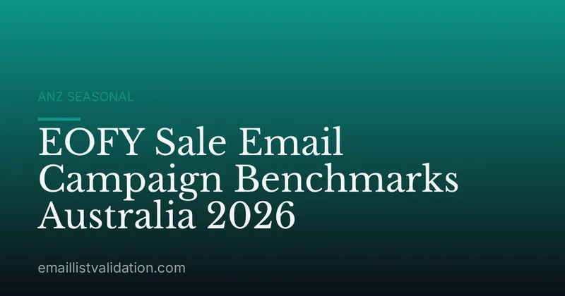 EOFY Sale Email Campaign Benchmarks Australia 2026