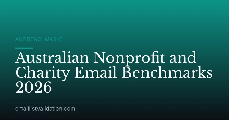Australian Nonprofit and Charity Email Benchmarks 2026
