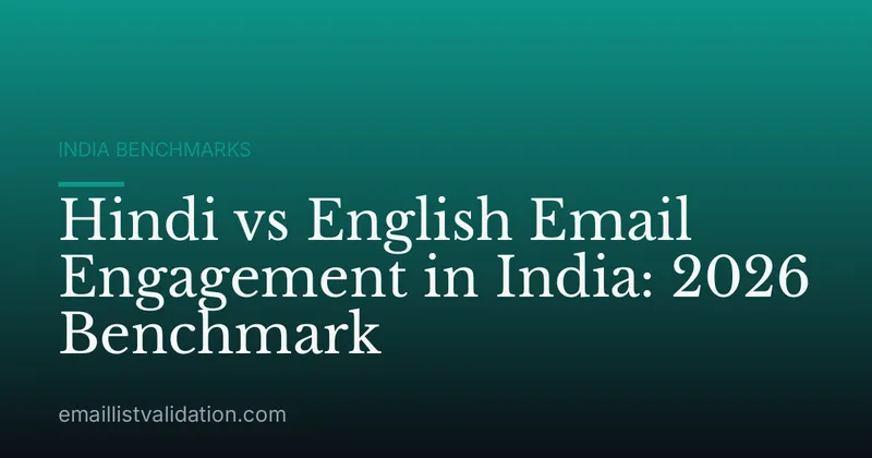 Hindi vs English Email Engagement in India: 2026 Benchmark