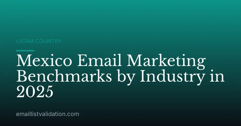 Mexico Email Marketing Benchmarks by Industry in 2025