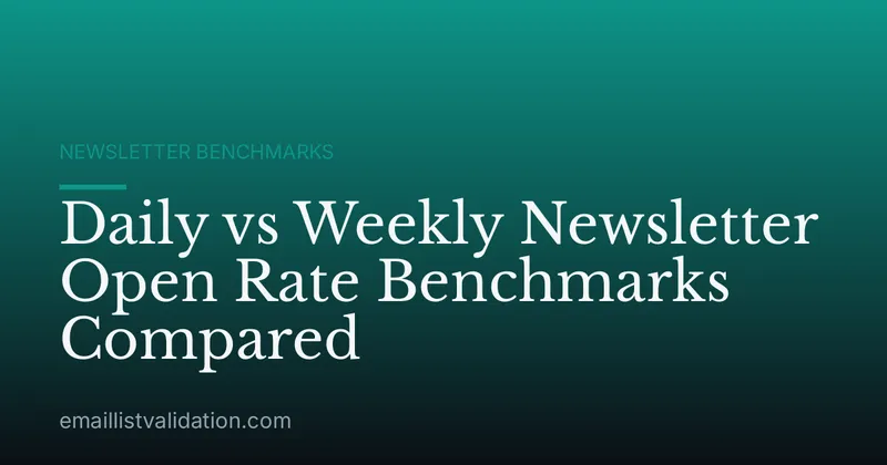 Daily vs Weekly Newsletter Open Rate Benchmarks Compared