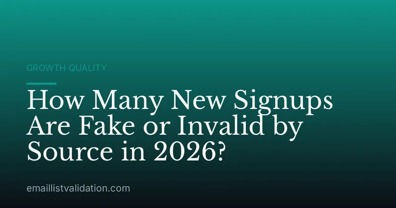 How Many New Signups Are Fake or Invalid by Source in 2026?