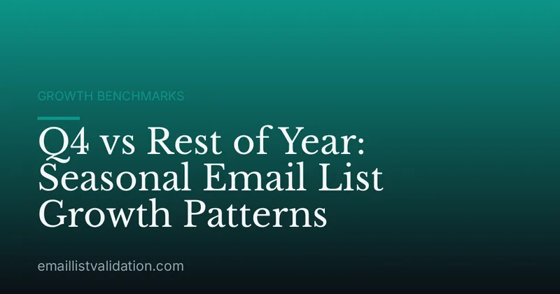 Q4 vs Rest of Year: Seasonal Email List Growth Patterns
