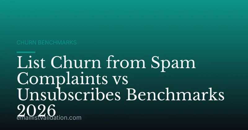 List Churn from Spam Complaints vs Unsubscribes Benchmarks 2026