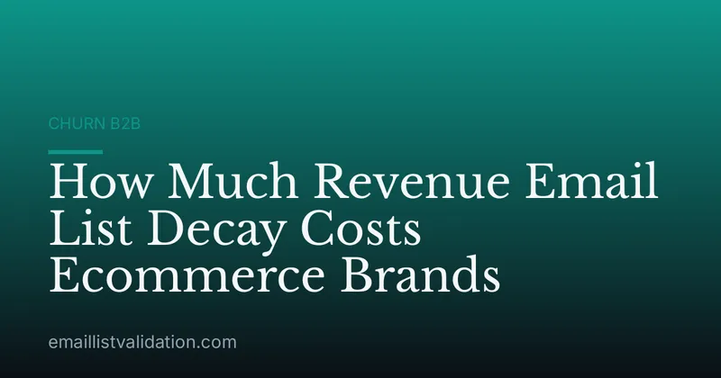 How Much Revenue Email List Decay Costs Ecommerce Brands
