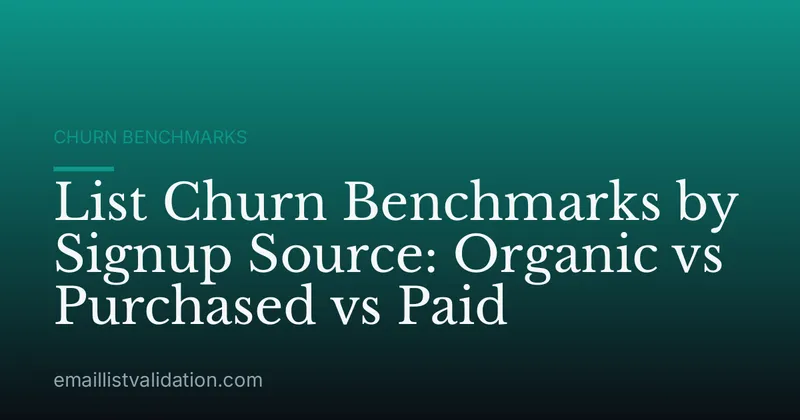 List Churn Benchmarks by Signup Source: Organic vs Purchased vs Paid