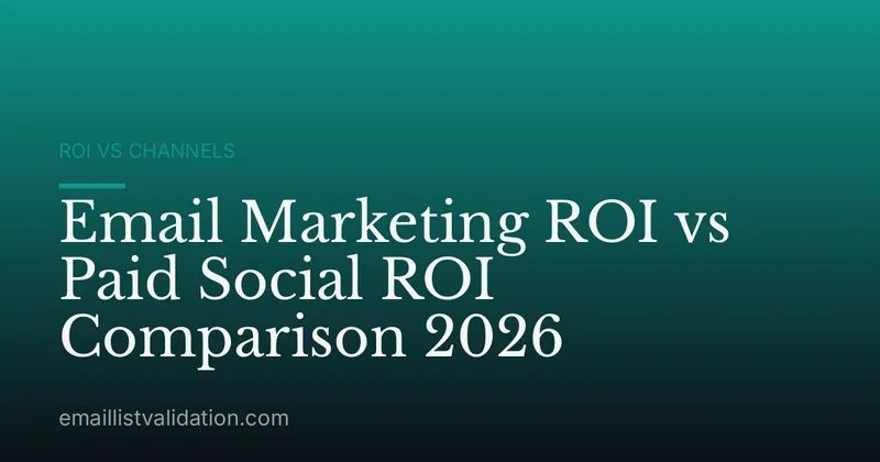 Email Marketing ROI vs Paid Social ROI Comparison 2026