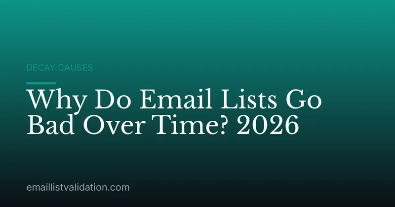 Why Do Email Lists Go Bad Over Time? 2026