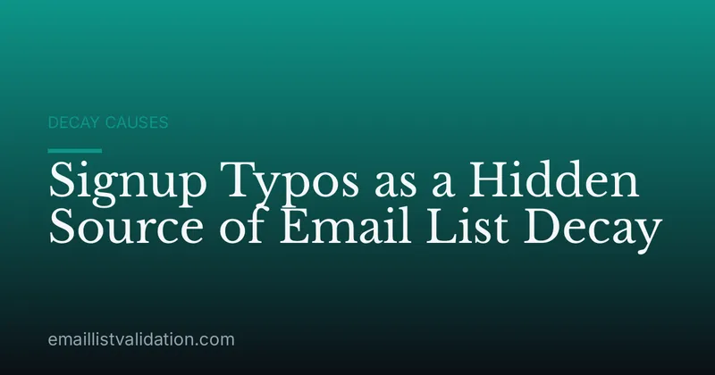 Signup Typos as a Hidden Source of Email List Decay
