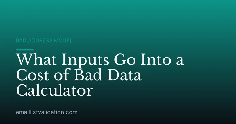 What Inputs Go Into a Cost of Bad Data Calculator