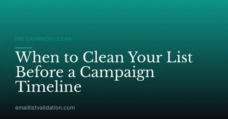 When to Clean Your List Before a Campaign Timeline