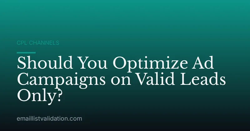 Should You Optimize Ad Campaigns on Valid Leads Only?