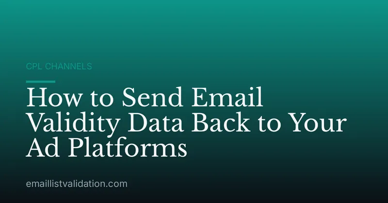 How to Send Email Validity Data Back to Your Ad Platforms