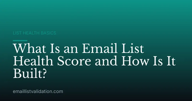 What Is an Email List Health Score and How Is It Built?