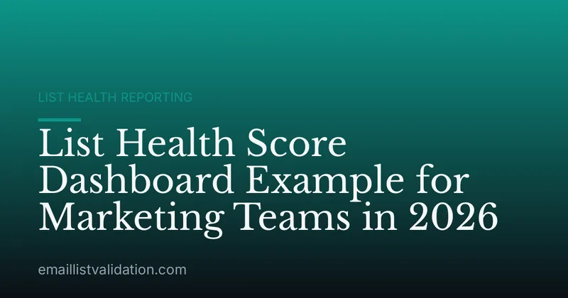 List Health Score Dashboard Example for Marketing Teams in 2026