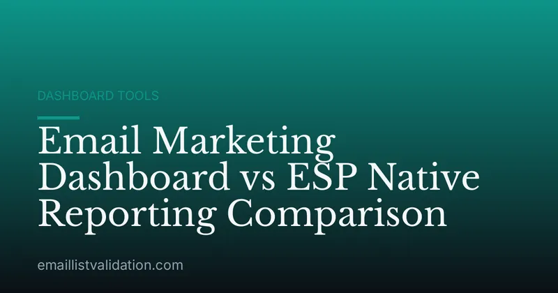 Email Marketing Dashboard vs ESP Native Reporting Comparison