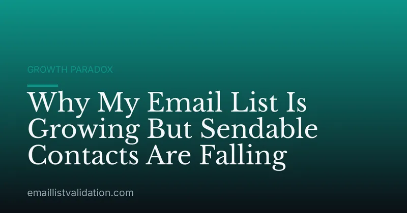 Why My Email List Is Growing But Sendable Contacts Are Falling