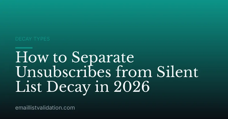 How to Separate Unsubscribes from Silent List Decay in 2026