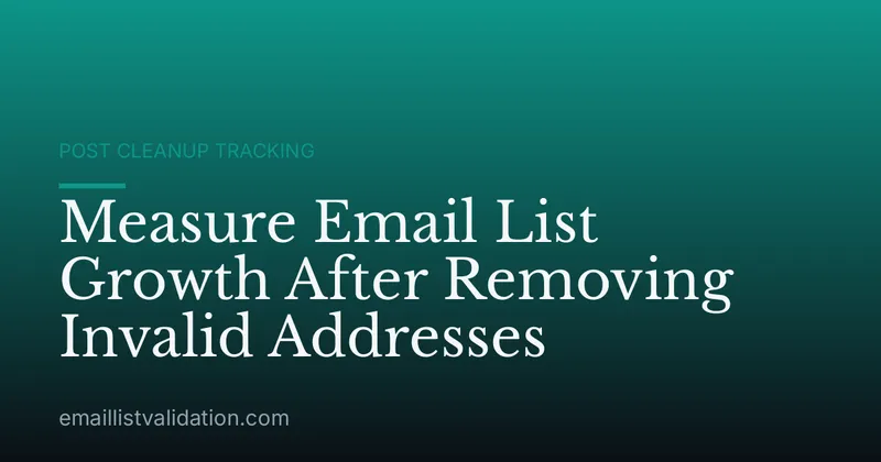 Measure Email List Growth After Removing Invalid Addresses