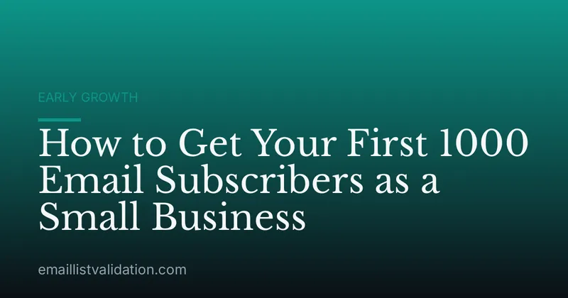 How to Get Your First 1000 Email Subscribers as a Small Business