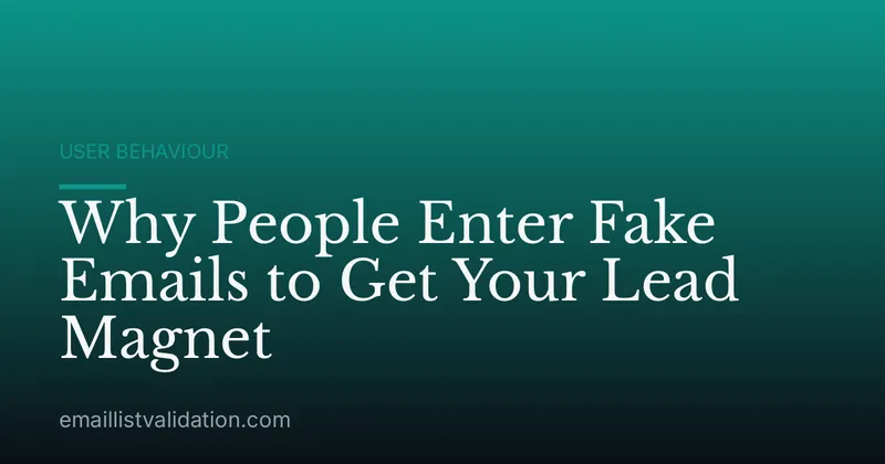 Why People Enter Fake Emails to Get Your Lead Magnet