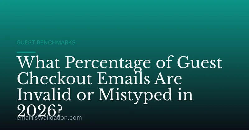 What Percentage of Guest Checkout Emails Are Invalid or Mistyped in 2026?