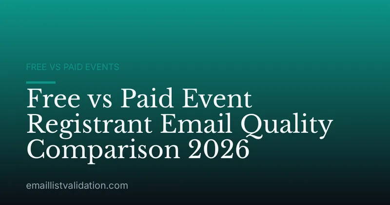 Free vs Paid Event Registrant Email Quality Comparison 2026