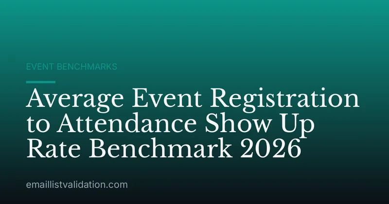 Average Event Registration to Attendance Show Up Rate Benchmark 2026