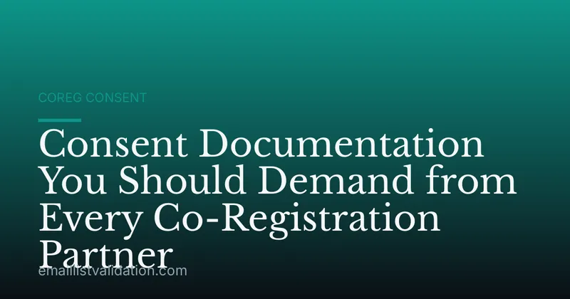 Consent Documentation You Should Demand from Every Co-Registration Partner