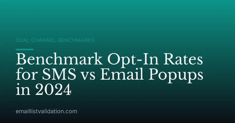 Benchmark Opt-In Rates for SMS vs Email Popups in 2024