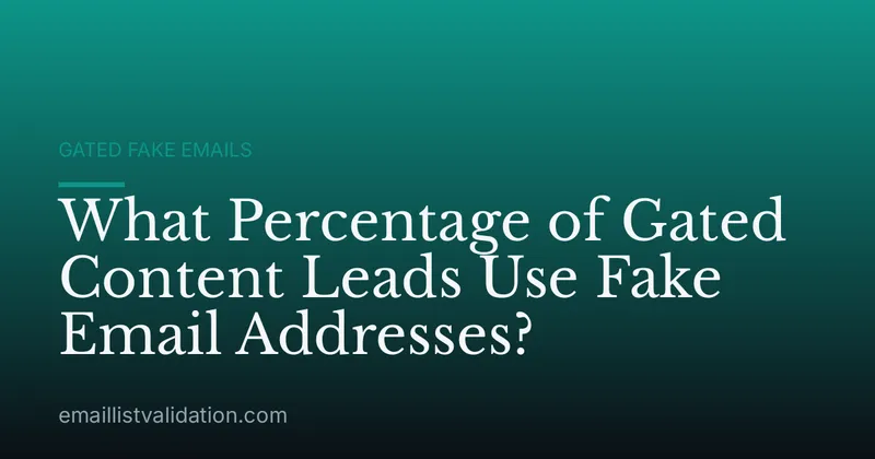 What Percentage of Gated Content Leads Use Fake Email Addresses?