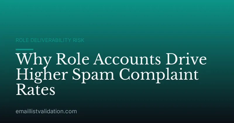 Why Role Accounts Drive Higher Spam Complaint Rates