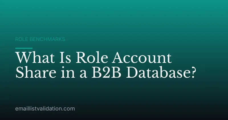 What Is Role Account Share in a B2B Database?