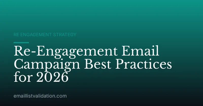Re-Engagement Email Campaign Best Practices for 2026