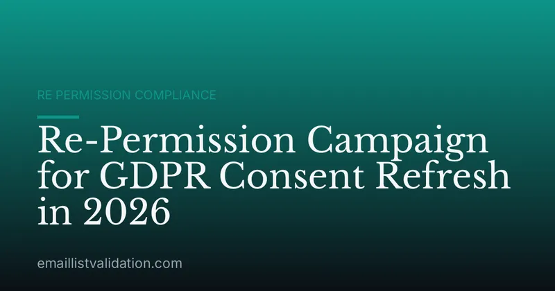 Re-Permission Campaign for GDPR Consent Refresh in 2026