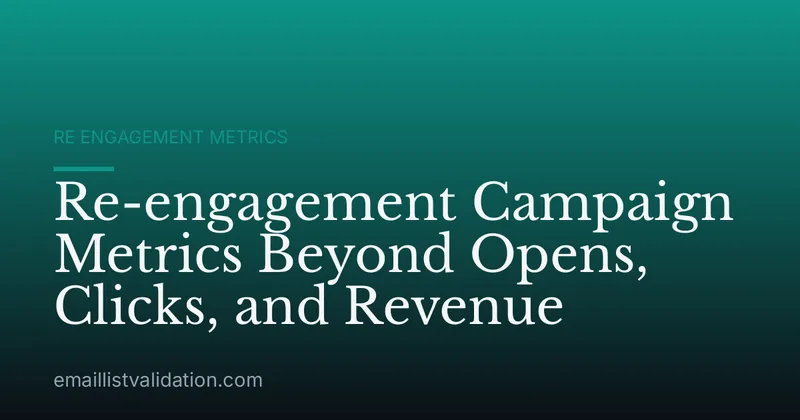 Re-engagement Campaign Metrics Beyond Opens, Clicks, and Revenue