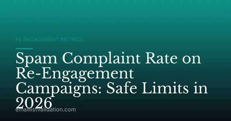 Spam Complaint Rate on Re-Engagement Campaigns: Safe Limits in 2026