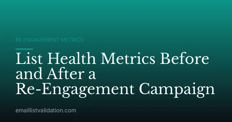 List Health Metrics Before and After a Re-Engagement Campaign