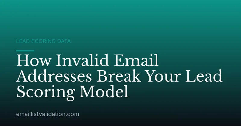 How Invalid Email Addresses Break Your Lead Scoring Model