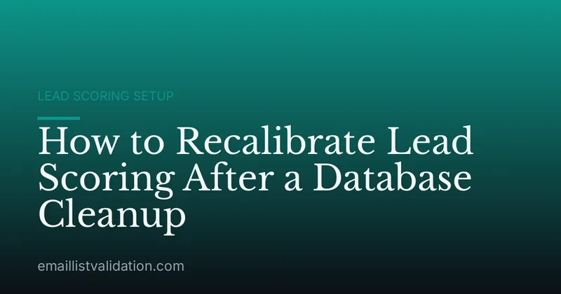 How to Recalibrate Lead Scoring After a Database Cleanup