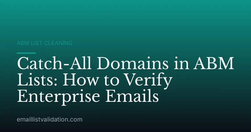 Catch-All Domains in ABM Lists: How to Verify Enterprise Emails