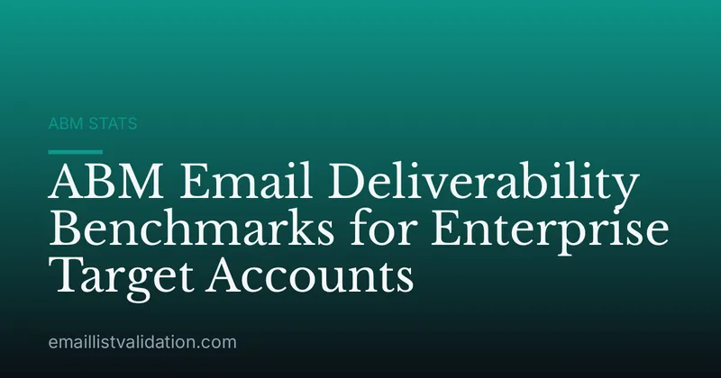 ABM Email Deliverability Benchmarks for Enterprise Target Accounts