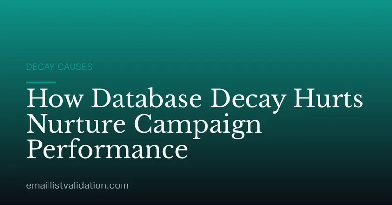 How Database Decay Hurts Nurture Campaign Performance
