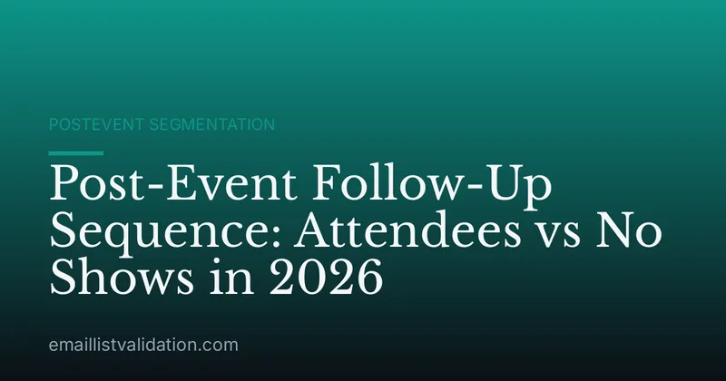 Post-Event Follow-Up Sequence: Attendees vs No Shows in 2026