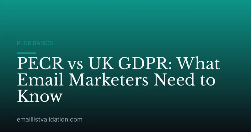 PECR vs UK GDPR: What Email Marketers Need to Know