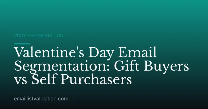 Valentine's Day Email Segmentation: Gift Buyers vs Self Purchasers